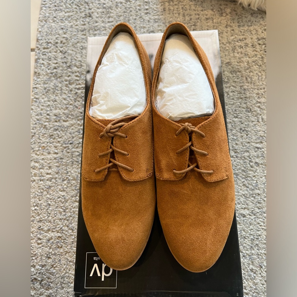 Dolce Vita Cognac Suede Oxfords